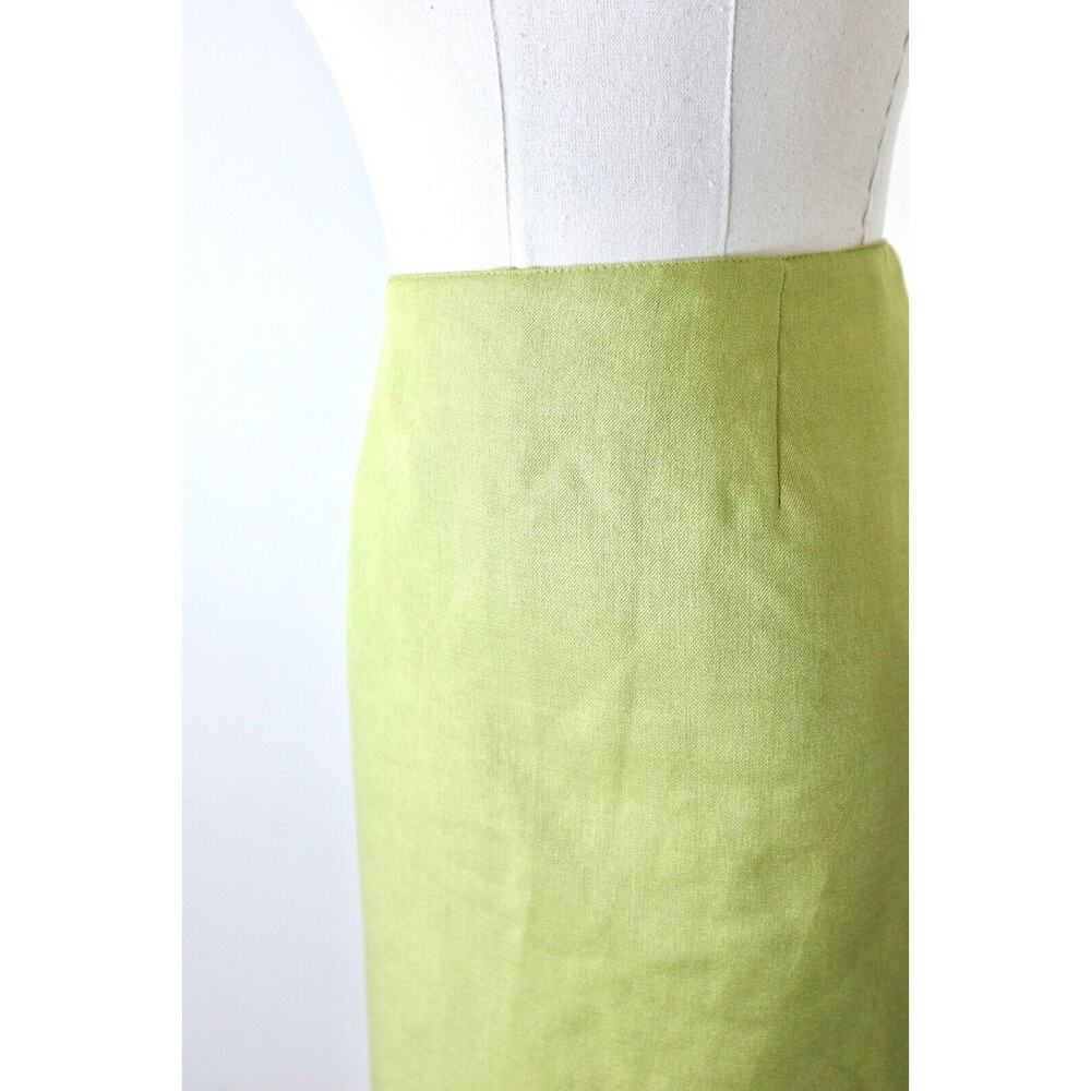 Vintage 1970s Maren Size 10 Mod Go-Go Girl Mini Skirt Chartreuse Green - Picture 3 of 12